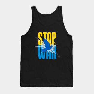 Stop War! Stop the Ukraine War! On a Dark Background Tank Top